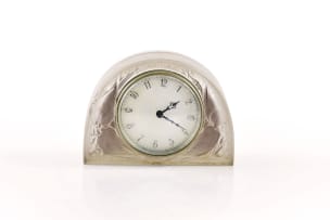 René Lalique; René Lalique 'Moineaux' opalescent and sepia-stained timepiece for ATO, designed 1924