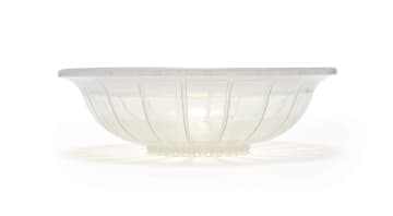 René Lalique; René Lalique 'Crémieu' opalescent and clear glass bowl, No. 400, designed 1928