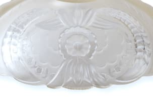 Unknown Artist; Clear and frosted glass bowl