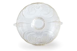 Unknown Artist; Clear and frosted glass bowl