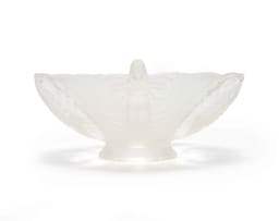 Unknown Artist; Clear and frosted glass bowl