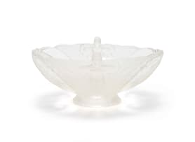 Unknown Artist; Clear and frosted glass bowl
