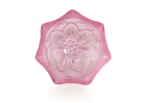 Lalique; Lalique 'Anenome' pink crystal bowl, No. 10508, designed 1931