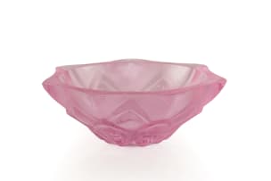Lalique; Lalique 'Anenome' pink crystal bowl, No. 10508, designed 1931