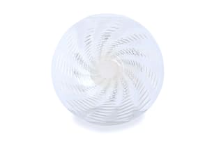 René Lalique; René Lalique 'Ondes No 2' opalescent and clear glass plate, No. 10-3035, designed 1935