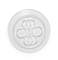 Lalique; Lalique 'Olympe' clear crystal plate with cherub motif, designed 1976, post 1945