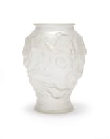 Unknown Artist; Art Deco frosted glass vase, Czechoslovakia