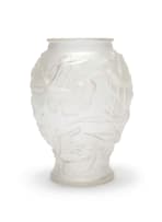 Unknown Artist; Art Deco frosted glass vase, Czechoslovakia