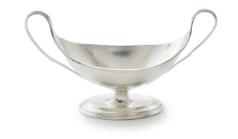 A silver electroplated salt, 20th century