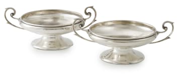 A pair of George V silver bon-bon dishes, E Edmond, Birmingham, 1922