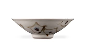Andrew Walford; White bowl with blue dancing figure