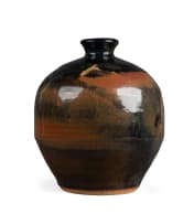 Andrew Walford; Brown, black and blue vase
