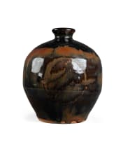 Andrew Walford; Brown, black and blue vase