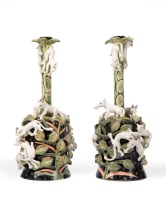 Ardmore Ceramic Studio; Pair of ceramic candle holders, two