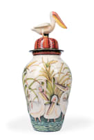 Ardmore Ceramic Studio; Pelican lidded vessel