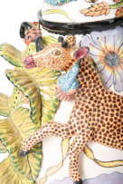 Ardmore Ceramic Studio; Winged giraffes, birds, leaves and flowers vessel