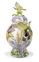 Ardmore Ceramic Studio; Lidded vessel with winged figures and flowers