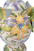 Ardmore Ceramic Studio; Lidded vessel with winged figures and flowers