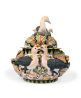Ardmore Ceramic Studio; Casserole dish with birds and acorns