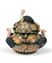 Ardmore Ceramic Studio; Casserole dish with birds and acorns