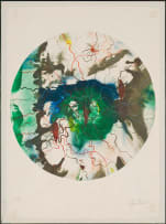 Don Fink; Circular Composition in Green and Pink