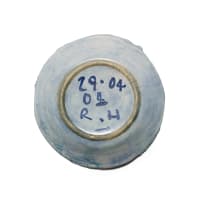 Ruan Hoffmann; Plate decorated with red and blue flowers