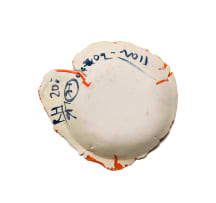 Ruan Hoffmann; Bowl in blue and orange with botanical motif