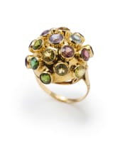 Gemstone sputnik ring