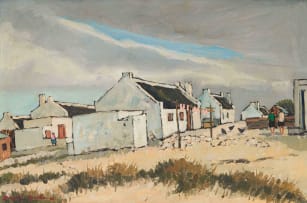 David Botha; Coastal Landscape with Cottages