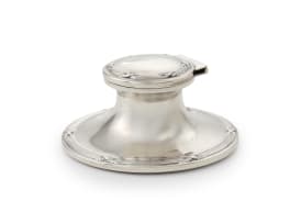 An Edward VII silver inkwell, Henry Matthews, Birmingham, 1909