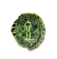 Ruan Hoffmann; Bowl with nude figure and linear pattern