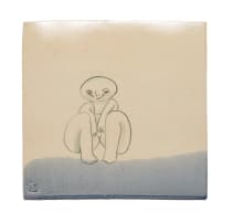 Ruan Hoffmann; Tile with seated nude motif