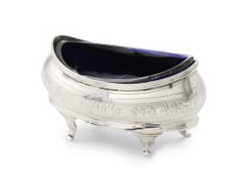 A George III silver salt, maker's marks worn, London, 1804