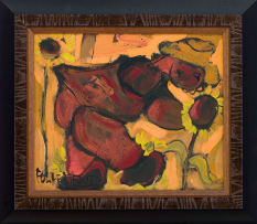 Frans Claerhout; Figure with Sunflowers