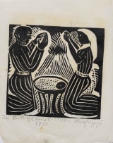 John Muafangejo; The Birth of Christ, six