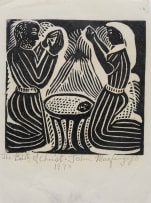 John Muafangejo; The Birth of Christ, six