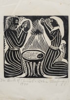 John Muafangejo; The Birth of Christ, six