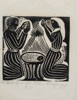 John Muafangejo; The Birth of Christ, six