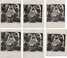 John Muafangejo; The Birth of Christ, six