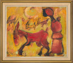 Frans Claerhout; Mother and Child with Livestock