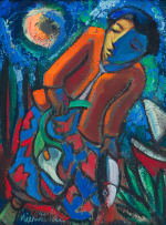 Hennie Niemann Snr; Figure with Lily and Fish