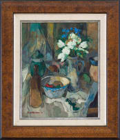 Eben van der Merwe; Still Life with Flowers