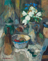 Eben van der Merwe; Still Life with Flowers