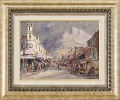 Christiaan Nice; Cape Street Scene with Devil's Peak