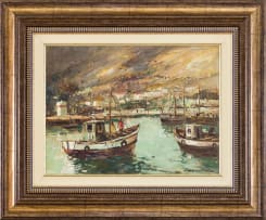 Christiaan Nice; Harbor Scene