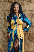 Rich Mnisi exclusive for Foschini; Feather Snake Corseted Trench Coat