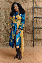 Rich Mnisi exclusive for Foschini; Feather Snake Corseted Trench Coat