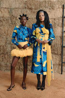 Rich Mnisi exclusive for Foschini; Feather Snake Blouse and Xibelani Denim Mini