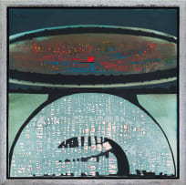 Larry Scully; Untitled (Abstract Composition in Blue and Red)