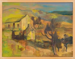 James Thackwray; Abstract Landscape with Cottages